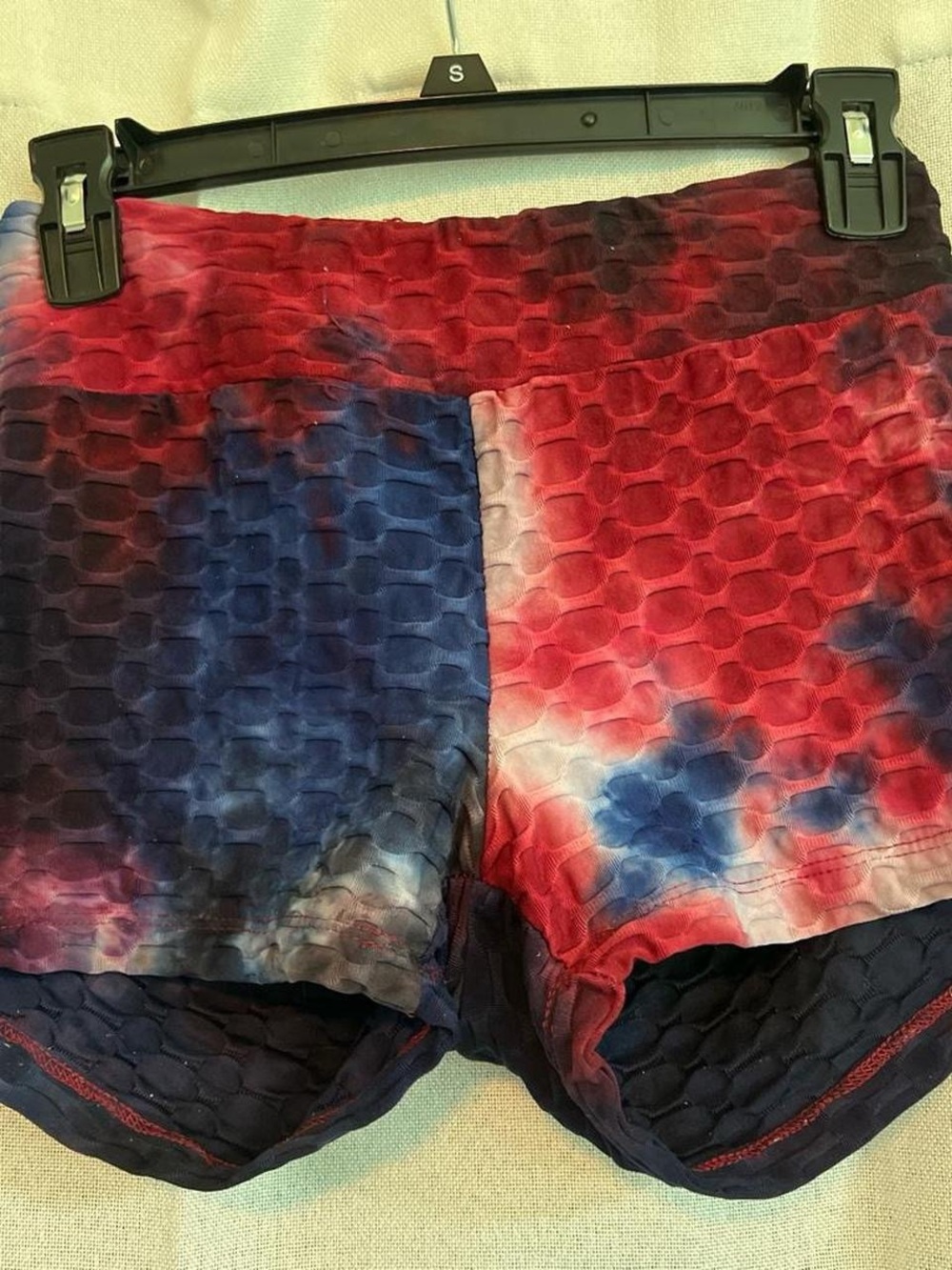 eye candy Red & Navy Tie-Dye Athletic Shorts
